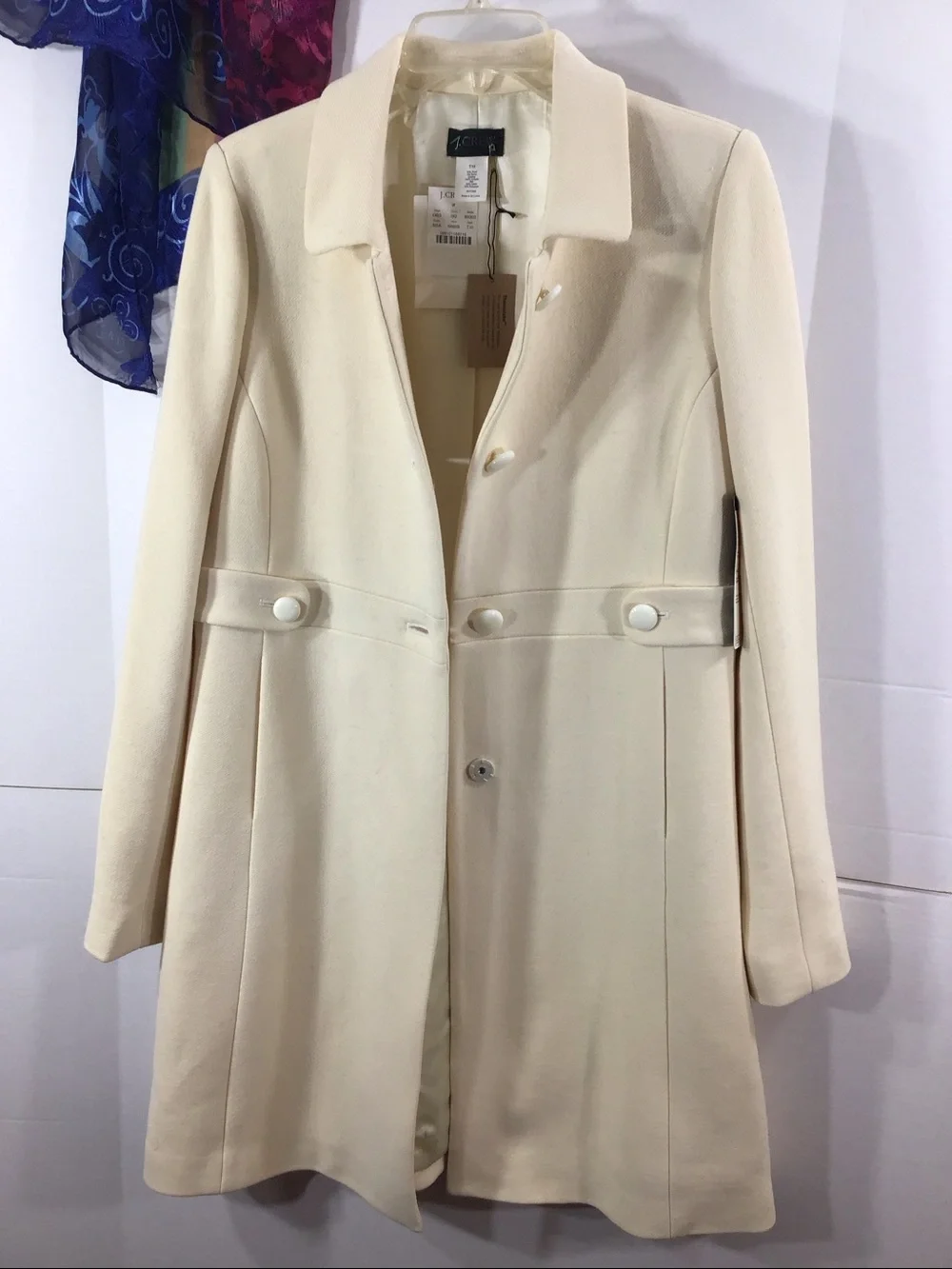 J. Crew Cream Winter White wool button front thinsulate a-line coat 10 NWT - Picture 12 of 12
